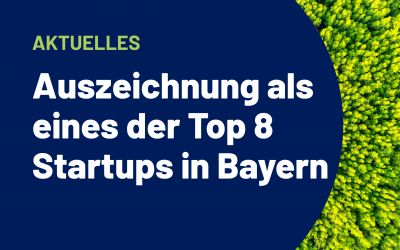 Auszeichnung als eines der Top 8 Startups in Bayern